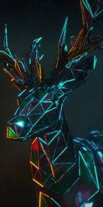 Figure,Deer,Polygon,Geometric,3D