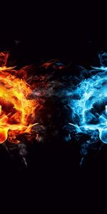 Fire,Ice,Background,Fantasy