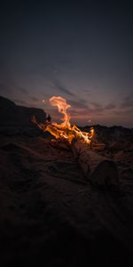 Fuego,Hoguera,Crepúsculo,Oscuridad,Oscuro,Playa