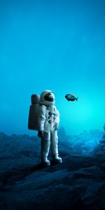 Fish,Art,Underwater,Cosmonaut,Under Water