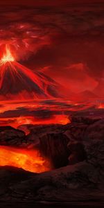 Flash,Lava,Volcano,Art