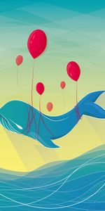 Flight,Whale,Air Balloons,Art,Balloons,Vector