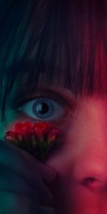 Flower,Macro,Close Up,Eye,Girl,Face