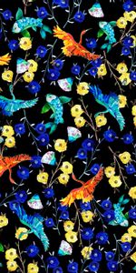 Flowers,Fish,Art,Texture,Birds,Textures,Pattern