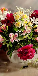 Flowers,Gipsophile,Peonies,Gypsophilus,Vase,Still Life,Apple