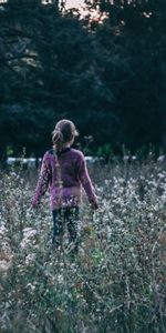 Flowers,Grass,Child,Miscellanea,Miscellaneous,Field