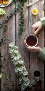 Miel,Coupe,Mains,Mon Chéri,Fleurs,Une Tasse,Divers,Thé