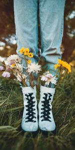 Flowers,Miscellanea,Miscellaneous,Legs,Boots,Shoes,Creative