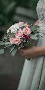 Flowers,Outfit,Attire,Bouquet,Dress,Wedding