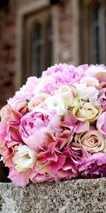 Bouquet,Balle,Ballon,Tendresse,Fleurs,Roses,Pivoines,Marbre