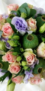 Flores,Roses,Ramo,Amapola,Lisianthus Russell,Cajas,Buzones,Lisiantus Russell