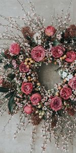 Flowers,Roses,Typography,Registration,Wreath,Composition