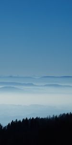 Fog,Dahl,Forest,Hills,Nature,Distance