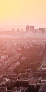 Torre Eiffel,Ciudad,Niebla,Vista,Amanecer,Francia,Mañana,Ciudades,París