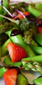 Food,Asparagus,Strawberry,Sauce