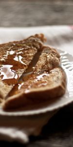 Food,Bank,Plate,Jar,Honey,Toast,Bread