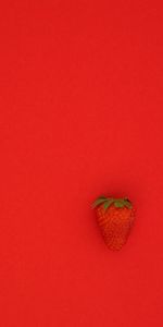 Food,Berry,Strawberry,Red Background