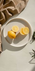 Food,Bowl,Lemon,Lobules,Citrus,Slices,Fruit