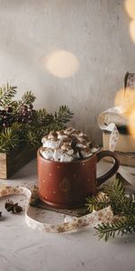 Food,Branches,Spruce,Fir,Mug,Zephyr,Cup,Marshmallow