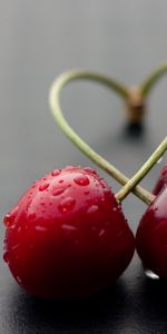 Food,Cherries,Drops,Macro