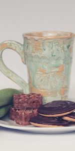 Galletas,Taza,Una Taza,Comida,Hornada,Tulipanes,Productos De Panadería