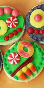 Food,Cookies,Faces,Original,Multicolored,Colorful,Bakery Products,Baking