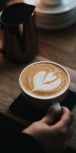 Food,Cup,Hand,Cappuccino,Coffee