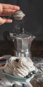 Food,Desert,Hands,Teapot,Kettle,Zephyr,Powdered Sugar,Marshmallow,Tea