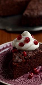 Food,Desert,Plate,Garnet,Pie,Pomegranate