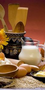 Eggs,Ingrédients,Fromage,Pain,Lait,Nourriture,Still Life