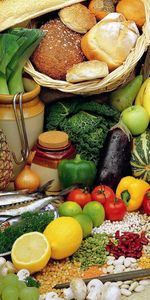 Food,Fish,Bread,Cereals,Fruits,Vegetables,Assorted