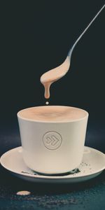 Café,Taza,Una Taza,Espuma,Capuchino,Cappuccino,Meerschaum,La Cuchara,Cuchara,Comida