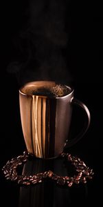 Céréales,Grain,Coupe,Une Tasse,Grains De Café,Nourriture,Café,Sombre