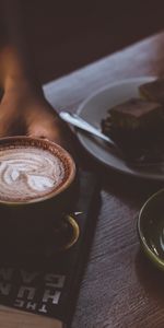 Food,Hands,Cup,Book,Coffee