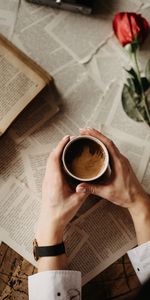 Mains,Fleur,Coupe,Pages,Une Tasse,Nourriture,Page,Livre