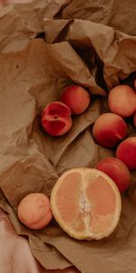 Food,Paper,Nectarines,Crumpled,Fruits