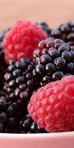 Food,Raspberry,Berries,Bowl,Blackberry