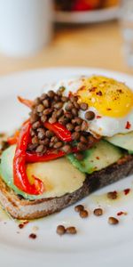 Œufs Brouillés,Sandwich,Oeufs Brouillés,Nourriture,Avocat,Petit Déjeuner