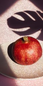 Food,Shadow,Plate,Fruit,Garnet,Pomegranate