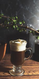 Crème,Table,Boire,Boisson,Verre,Cappuccino,Nourriture,Tableau