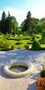 Fountain,Shadows,I See,Centre,Center,Nature,Garden,Benches,Clear