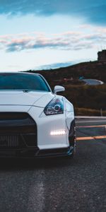 Front View,Cars,Machine,Car,Nissan Gt R,Sports,Sports Car,Nissan