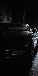 Front View,Headlight,Car,Darkness,Rain