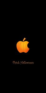 Apple,Праздники,Хэллоуин (Halloween),Логотипы,Бренды,Юмор