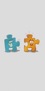 Funny,Pair,Puzzle,Jigsaw,Couple,Minimalism,Vector