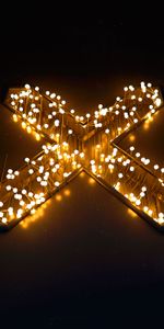 Garland,Cross,Glow,3D