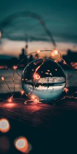 Garland,Garlands,Transparent,Macro,Glass,Ball,Sunset