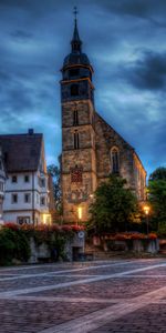 Germany,Building,Beblingen,Boeblingen,Area,Cities,Flowers,Square,Hdr,Houses,Church