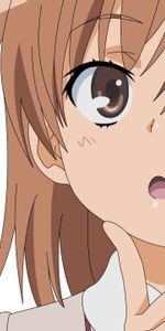 Gesture,Surprise,Astonishment,Brunette,Girl,Anime