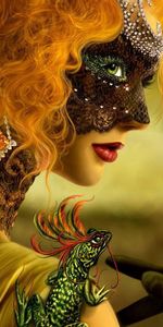 Girl,Masquerade,Makeup,Mask,Fantasy